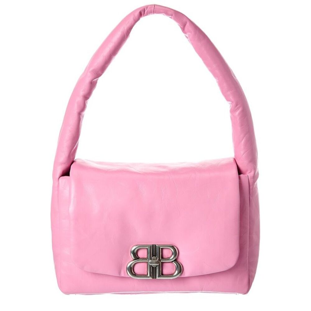 Balenciaga Monaco Padded Leather Shoulder Bag, Pink